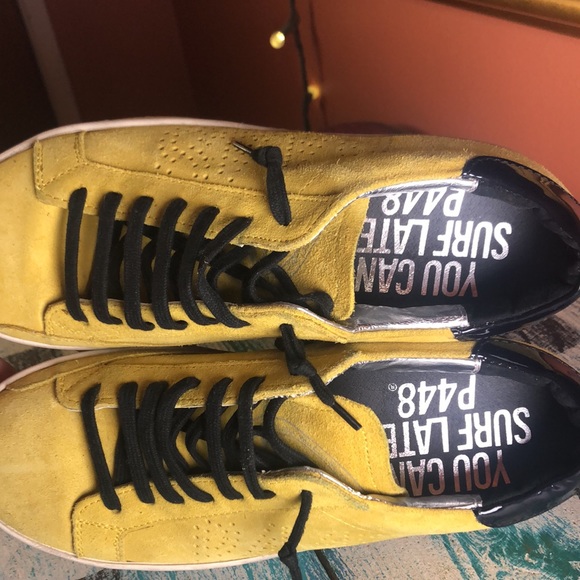P448 Yellow Suede Sneakers Women’s Sz EU 40/ US 9/9.5 - Picture 8 of 13
